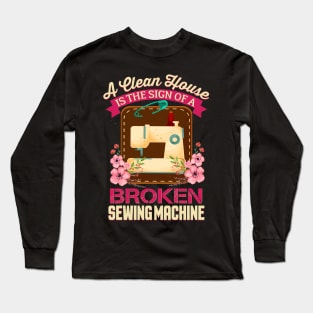 Funny Sewing Sewer Design Long Sleeve T-Shirt